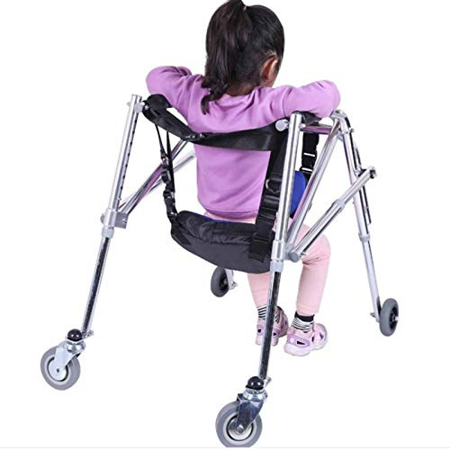 Déambulateur For Enfants Avec Coussin Rollator À 4 Roues, Déambulateur Pliable À Hauteur Réglable(M)