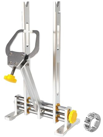 Gralara Bike Stand Truing Repair Balancing Aluminum Alloy Reinforced Stability Suitable for Mountain And Road Bikes Workshop Private Home Use, Gold