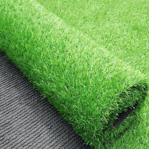 7UIYgtyO Tappeto erbato Sintetico Erba Artificiale Erba Sintetica realistica Tappeto erboso da 15 mm Altezza Mucchio Giardino Erba Finta Tappeto da Giardino per l'outdoor(2x15m)