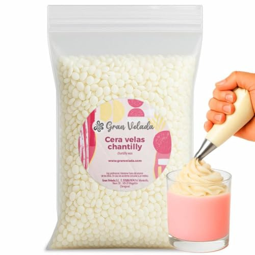 Gran Velada - Cera Velas Chantilly 5 kg | Cera Vegetal de Soja para Velas Decorativas | Textura Nata Montada | Ideal para Cupcakes, Toppings y Coberturas