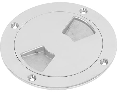 Bewinner Piastra Rotonda per Ponte della Barca Piastra per Boccaporto di Ispezione Durevole in Acciaio Inossidabile per, Forte capacità di Carico Manutenzione Conveniente, 1 Rotonda per Ponte (5