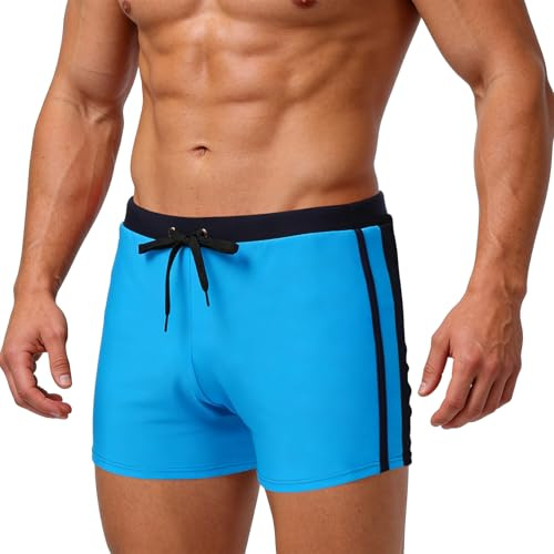 BBXWANG Swimming Shorts Men Quick Dry Mens Swimming Trunks Stretchy Beach Board Short Boxer Swimwear with Drawstring