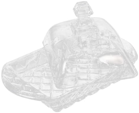COOPHYA Mantequillera de Vidrio con Tapa para Cocina, Recipiente Reutilizable que Mantiene y Reduce Olores en Nevera, Adecuado para Uso Doméstico