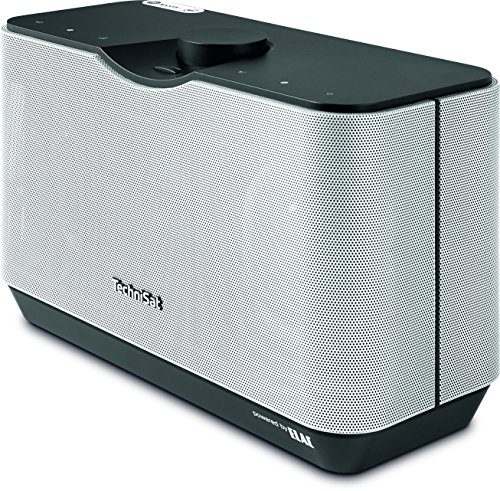 TechniSat AUDIOMASTER MR2 - Altavoz ELAC WLAN de 60W y Radio Internet (con Streaming de Audio UPnP/DLNA, Altavoz Multiroom para Reproducir Radio Internet, Spotify y Bluetooth) Negro/Plateado