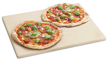 Pietra refrattaria BURNHARD® Cordierite, 38x30x1,5 cm, resistente al calore, distribuzione uniforme del calore, impasto croccante, per forno e grill – Pietra Deluxe