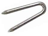 Clavos Cambrette en U de doble punta de hierro pulido paquete de 1 kg (medida n.º 16 x 30 mm)
