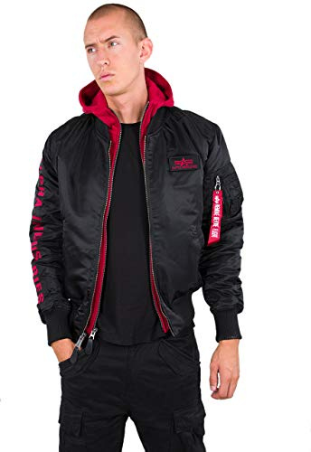 Alpha Industries MA-1 D-Tec SE Bomberjacka för män Black/Red