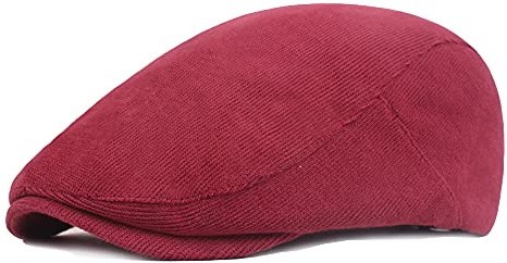 Yanjay Store Herren Barett / Barett / Hut, einfarbig, weiche Baumwolle, für Golffahrer, rot, Einheitsgröße