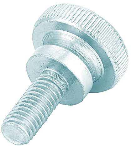 Lot de 10 vis à tête moletée M8 en acier au carbone plaqué zinc (M8 x 18)