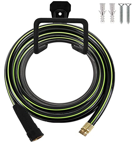 AIKEXIAN Garden Water Hose Holder, Tough Metal Wall Mount Hose Hook Hanger, Hose Reel, Garage Hook, Heavy Duty Tube Hose Stand for Outside Yard, Pack of 1