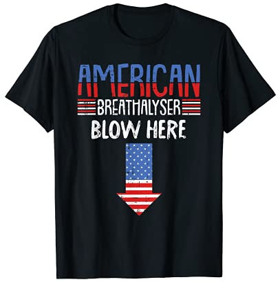Alkoholtester 4. Juli, lustige amerikanische Flagge, patriotisch T-Shirt