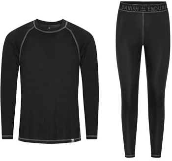 DANISH ENDURANCE Completo Termico Uomo e Donna, Sci e Trekking, 1 o 2 Paia | Completo intimo termico con cuciture piatte e tessuto isolante, per sci, trekking e snowboard, Unisex