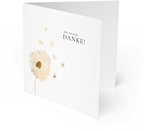 (50 x) Geburtskarten Danksagungskarten Geburt Baby Karte Dankeskarte Pusteblume Jungen Mädchen
