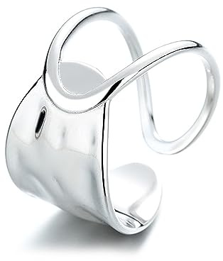 WPPHXY Handmade Rings 925 Sterling Silver Band Ring Adjustable Open Knuckle Rings Thumb Ring Statement Rings for Women Minimalist Jewelry