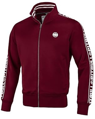 PITBULL - Herren Pullover, Sweatshirt Oldschool Tape Logo, Normaler Sportlicher Schnitt, Komfortabel, Polyestergewebe Blouson