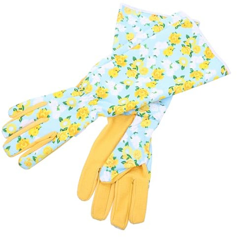 Toddmomy 1 Paar bedruckte Gartenhandschuhe Gummihandschuhe lange Unterarmhandschuhe Arbeitshandschuhe Handschuhe für Männer garten handschutz Gartenhandschuhe für Damen Schnittschutz Mann