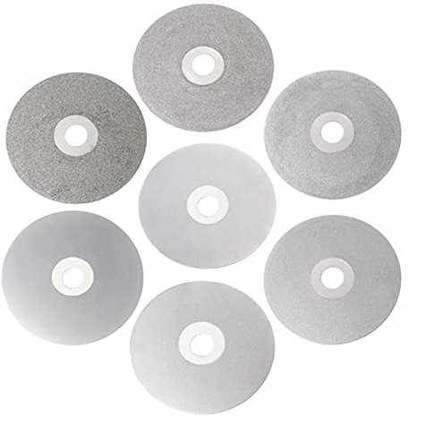 BomDog Utensili per Ruote Lucidanti, Dischi Lamellari Disco Lamellare Piatto Rivestito Diamantato da 100 Mm Disco Lapideo per Lucidatura Lapidaria Disco Lamellare a Grana/100/180Grit