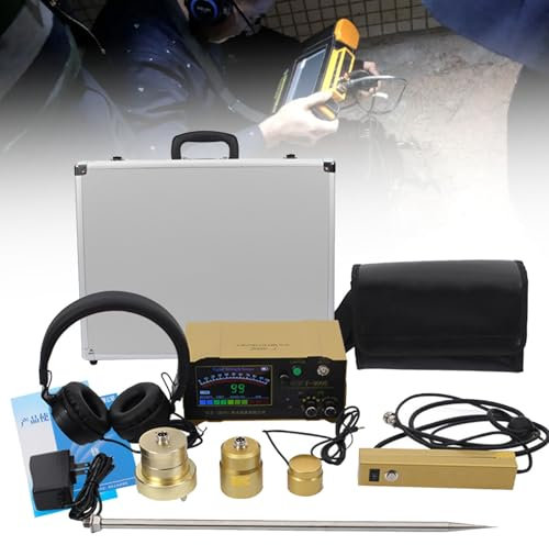 Detector de Fugas de Agua subterránea para Uso en el hogar y al Aire Libre, Sensor de geófono de Fuga de Agua de Alta precisión Profesional, Sensor de detección de Fugas con Pantalla Digital