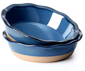 NUTRIUPS Set di 2 mini teglie da forno rotonde da 16,5 cm, per cucina, tortiera rotonda adatta al forno