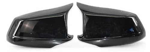 YOUKEJNM Auto Spiegelkappen Paar Rückspiegelkappen Autotür Flügelspiegelabdeckung Ersatzauto-Styling Für F10 Für 5er 2011 2012 2013 Pre-LCI 51167216369 51167216370 Rückspiegelgehäuse(Bright Black)