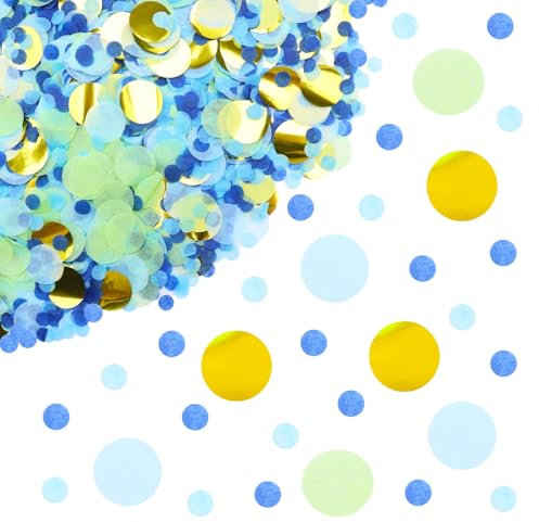 ParPix 50g Runde Bunt Streudeko, 2,5cm Konfetti Glitzer mit 4 Verschiedenen Farben, Confetti Geburtstag Hochzeit Tischdeko, Konfetti für Valentinstag, Ballondekoration