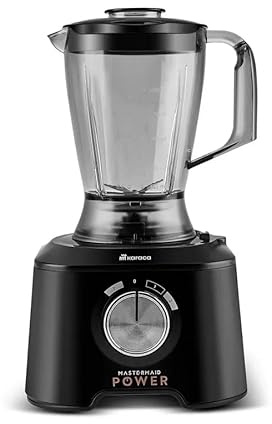 Karaca Mastermaid Power Multifunctional 11 in 1 Food Processor Set, 2500W Power, 1.5 L, 3.3 lb Wide Bowl, Non-slip Feet, Ice Crushing Feature, Chopper, Mixer, Grinder, Black Silver
