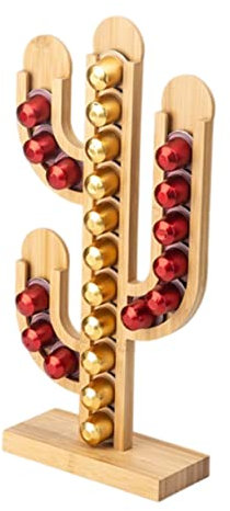 IMIKEYA 1pezzi Portacapsule Cactus Bambù Organizzatore Per Caffè e Cialde Design Unico Per Ufficio e Cucina Supporto Per Capsule Caffè Decorazione Per Bar