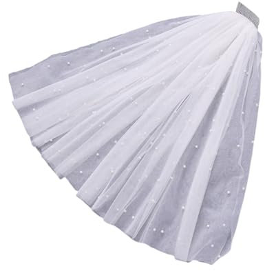PTILSERY Hochzeitsschleier mit Haarkamm Verlobung Event Brautschleier Hochzeitskleid Kopfbedeckung Elegant Strand Hochzeit Schleier Kopfbedeckung