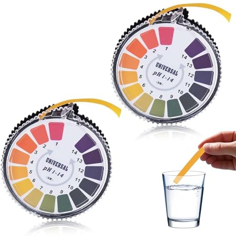 2 Rolle Ph Teststreifen,Universal-Teststreifen,Ph Wert Teststreifen,Ph Teststreifen Urin,Ph Teststreifen Auf Rolle,Ph Streifen,Messbereich 0-14,Ph Wert Messung Für Wasser & Boden& Körper&Kosmetik