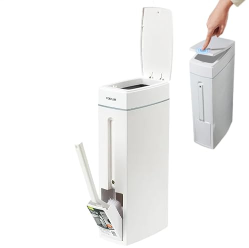 de salle de bain avec couvercle – Brosse de toilette compacte pour déchets de toilette | élégant récipient d'hygiène, salle de bain pour méditation spatiale, seau cosmétique moderne, récipient