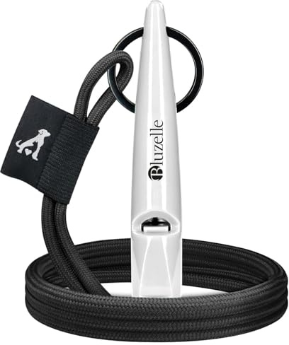 bluzelle Silbato para Perros Adiestramiento & Llamada – Frecuencia Normalizada 5800Hz – Recall 5800 (Incl. Cordón Ajustable) – Claro, Largo Alcance & Sin BPA – Marca Alemana, Color:Blanco