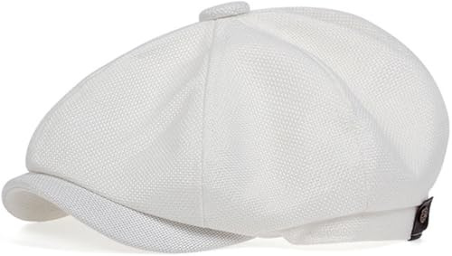 Yixda Herren Schiebermütze Barret Cap Unisex Sommer Atmungsaktiv Schirmmütze Kappe Gatsby Flatcap