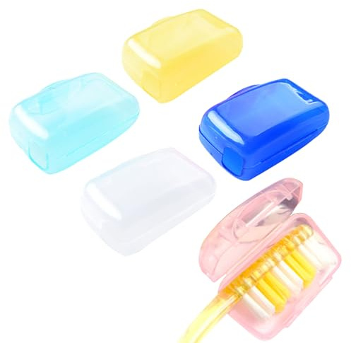 Capite Di Protezione Per Spazzolini - Set Di 5 Coperture Per La Testa Di Pennello Traspirante | Custodia Di Spazzolino Da Viaggio Compatta Per Spazzole Elettriche/mentali, Ideale Per Viaggi Di Lavoro,