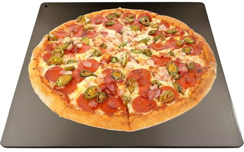 Steel Pizza Stone, Pizza Steel for Oven, Baking Steel for Oven, 0.6CM Thick, Grill, Sourdough Bread, Baking Stone for Oven, 38 x 34CM (15 X 13.5)