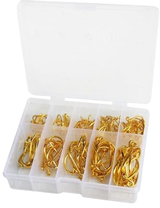 Saltwater Hook Set - Durable Bait Holder, Multi Size Fishing Gear, Steel Angling Kit | River Lake Equipment For Catching Bass Salmon Pike Carp Trout Herring Walleye Musky