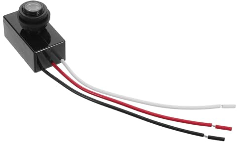 TOBBOMEY Interruttore Fotoelettrico Automatico 12-48V Dc per Lampioni Stradali Mini Rilevatore Crepuscolare per Illuminazione Esterni Rilevatore Fotocellula Resistente alle Intemperie