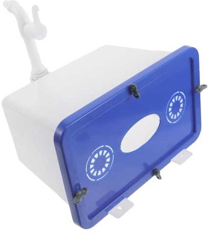 Anneome Tanque de Agua de Pared de Plástico con Grifo 8l, Diseño Compacto y Resistente, Capacidad para Baño y Peluquería, Almacenamiento para Lavado y Limpieza, Adecuado para Espacios