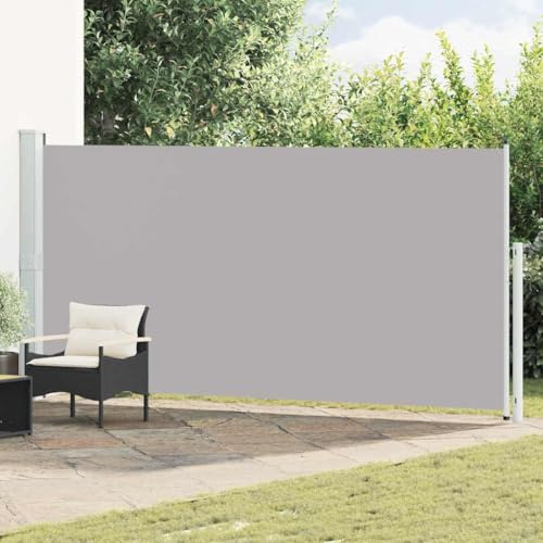Generico Tenda Laterale Retrattile per Patio 180x500 cm Grigia,Ombrelloni e Parasole