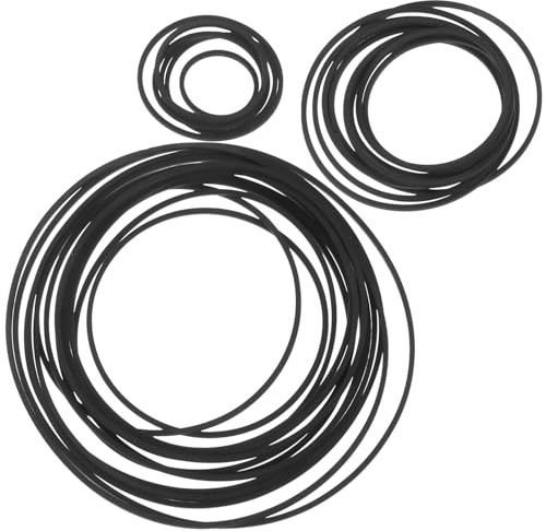 BRIGHTFUFU Correas de Goma Negras Resistentes al Desgarro y Lisas para Grabadora de Casetes 30 para Mantenimiento de Reproductores de CD y DVD
