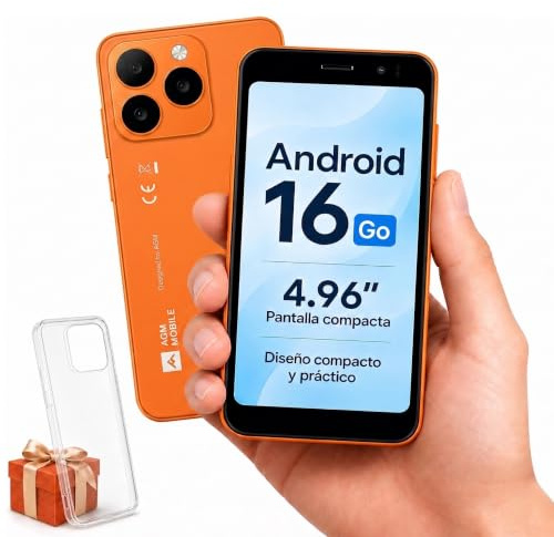 AGM Note N2 Smartphone pour Ado Android 16 go,Mini Téléphone Écran 4,96 | Compatible WhatsApp｜Double SIM｜3 Go + 32 Go ROM｜3000 mAh｜IP54｜GPS｜Telephone Portable Pas Cher
