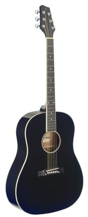 Stagg Slope Shoulder Dreadnought Guitar - Black