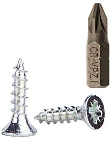 Confezione da 1000 viti per legno in acciaio zincato, 3,5 x 15 mm, viti a testa Pozi-Drive, fissaggi, svasate, viti per truciolare (1000)