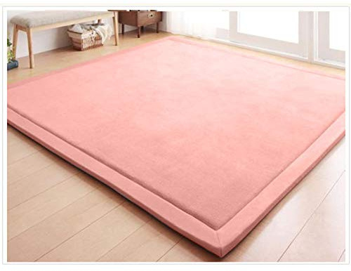 Fancytan Teppich Für Kinderzimmer, Krabbelmatte, Kinder Spielmatte Weich Teppiche Tatami for Schlafzimmer, Wohnzimmer, Klassenzimmer, Rosa, 200 x 300cm
