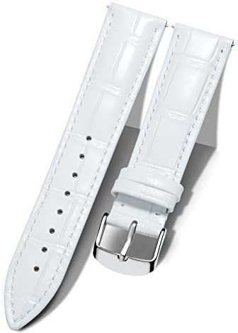 BINLUN Leder Uhrenarmband 10mm, 12mm, 13mm, 14mm, 15mm, 16mm, 17mm, 18mm, 19mm, 20mm, 21mm, 22mm, 23mm 24mm Schnellverschluss Mehrfarbige Ersatz Lederarmband Uhrband Herren Damen