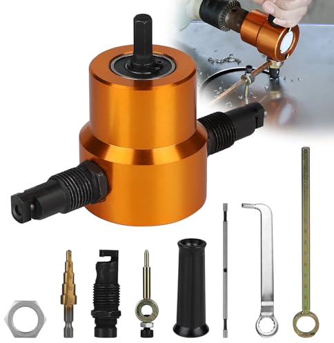 CPROSP Roditore a Doppia Testa, Roditrice per Lamiera a 360 ° in Metallo Sega