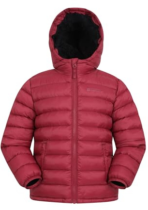 Mountain Warehouse Seasons Doudoune synthétique doublée de fourrure pour enfant - Manteau léger, chaud et résistant à l'eau - Pour l'automne, l'hiver, l'école Rouille 13 ANS
