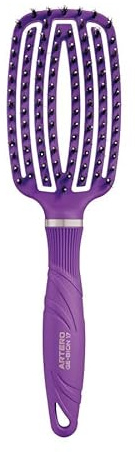 Artero Cepillo Flexible Antitirones Ge-Bion 17. Cepillo para desenredar el cabello de Mujeres, Hombres y niños. Iónico, reduce la electricidad estática. (Violeta)