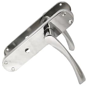 Haven Heritage Modern Arched Bathroom Door Handles with Thumbturn, Silver Door Handles, Door Latch, Door Handle Lock, Bathroom Set, Door Handles Internal, Bathroom Lock, Secure Your Privacy - Chrome