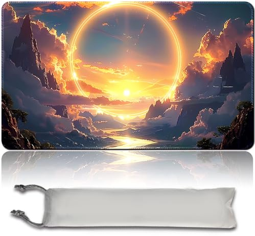 Tapis de jeu MTG 60 x 35 cm + sac étanche gratuit compatible OCG CCG RPG TCG, tapis de souris de bureau (MTG 31 (15), sans zone)