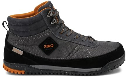 Xero Shoes Men's Ridgeway Barefoot Hiking Boots, Black/Asphalt, 13